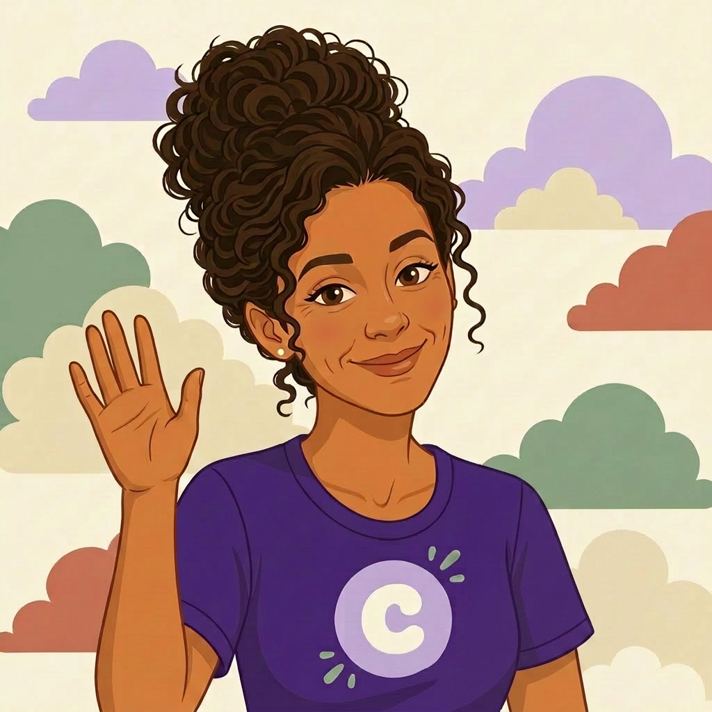 Maya waving hello to greet a homeowner